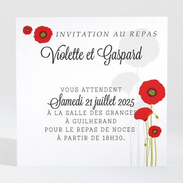 Carton d'invitation mariage réf. N300971