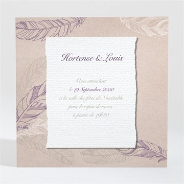Carton d'invitation mariage réf. N3001037