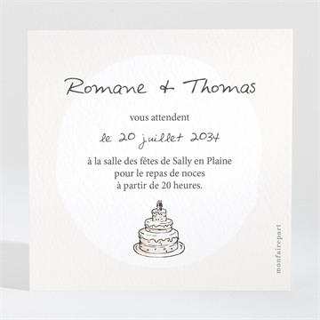 Carton d'invitation mariage réf. N3001119
