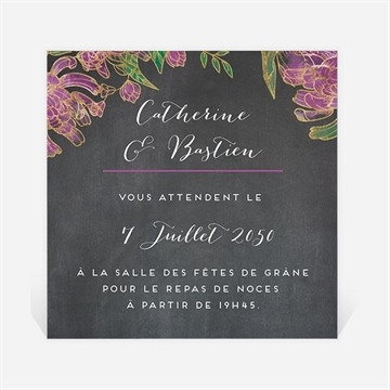 Carton d'invitation mariage réf. N3001219