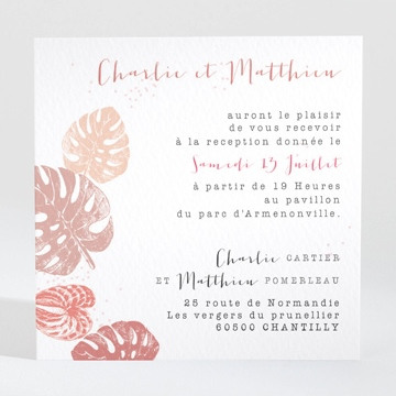 Carton d'invitation mariage réf. N3001362