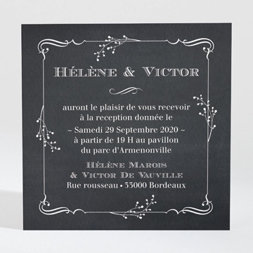 Carton d'invitation mariage réf. N3001369