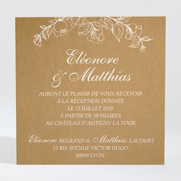 Carton d'invitation mariage réf. N3001393