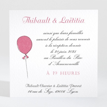 Carton d'invitation mariage réf. N3001423