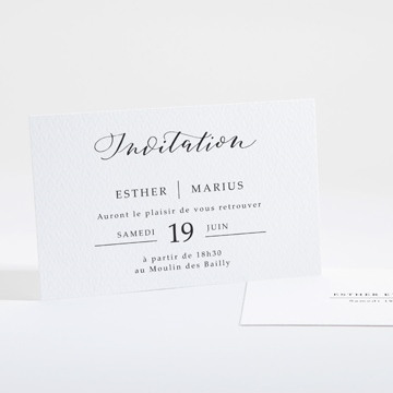 Carton d'invitation mariage réf. N16113