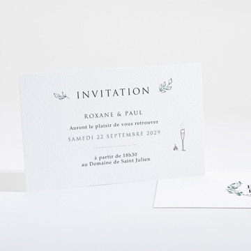 Carton d'invitation mariage réf. N16105