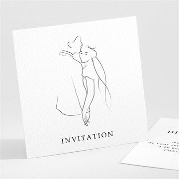 Carton d'invitation mariage réf. N301231