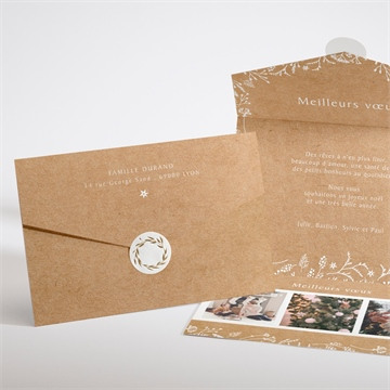Carte de vœux avec enveloppe