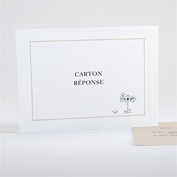Carton réponse mariage réf. N15152