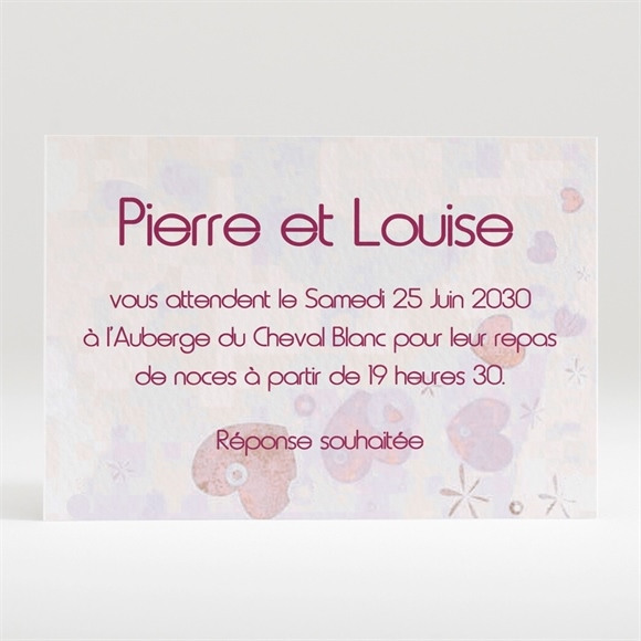 Carton d'invitation mariage Carte originale réf.N12041
