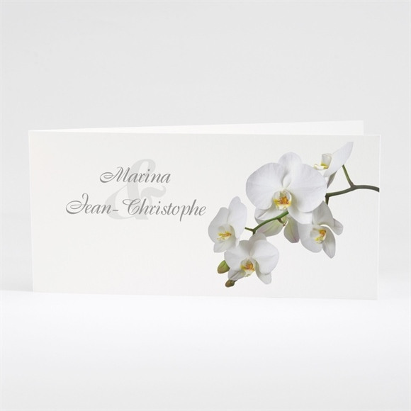 Faire-part mariage Blanches orchidées réf.N43107