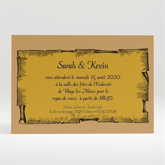 Carton d'invitation mariage Atout Coeur mariage réf.N120157