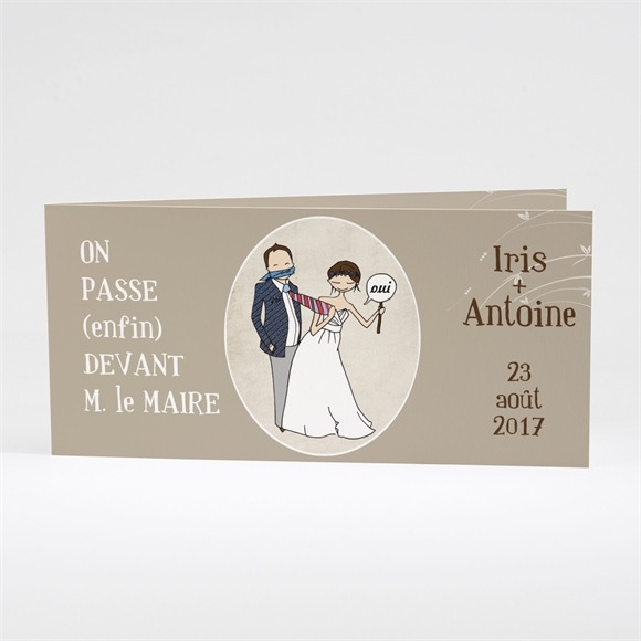 Faire-part mariage Illustrations Humour original réf.N43131