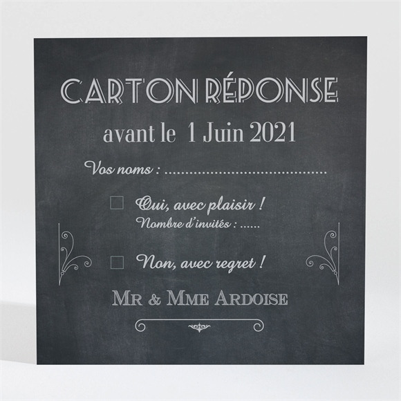 Carton Reponse Anniversaire De Mariage Tendance Et Original Photo Monfairepart Com