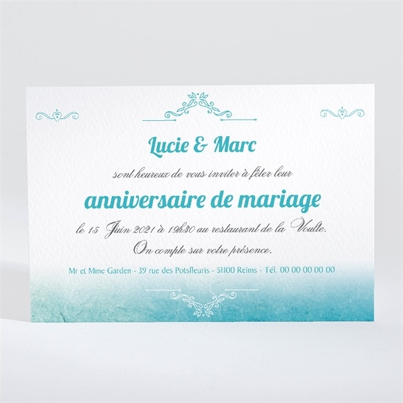 Invitation Anniversaire De Mariage Carte Classique Et Vintage Monfairepart Com