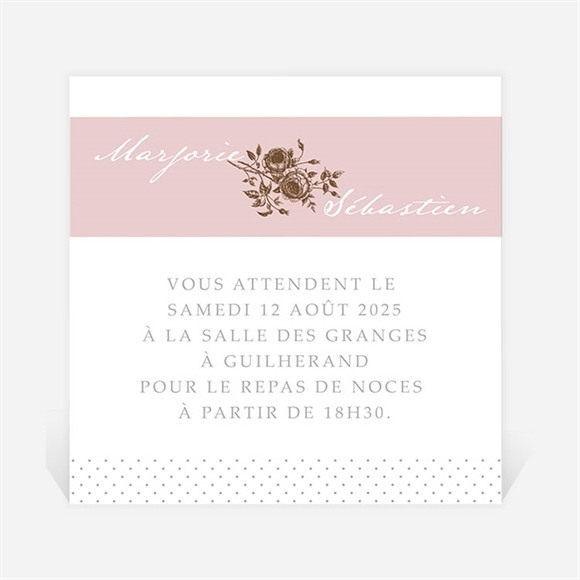 Carton d'invitation mariage Annonce classique réf.N300767