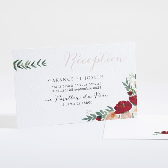 Carton d'invitation mariage Jolis coquelicots réf.N16129