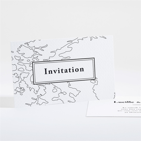 Carton d'invitation mariage Dessin d'amour réf.N16153