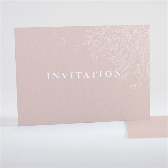 Carton d'invitation mariage Poésie Cuivrée réf.N15114