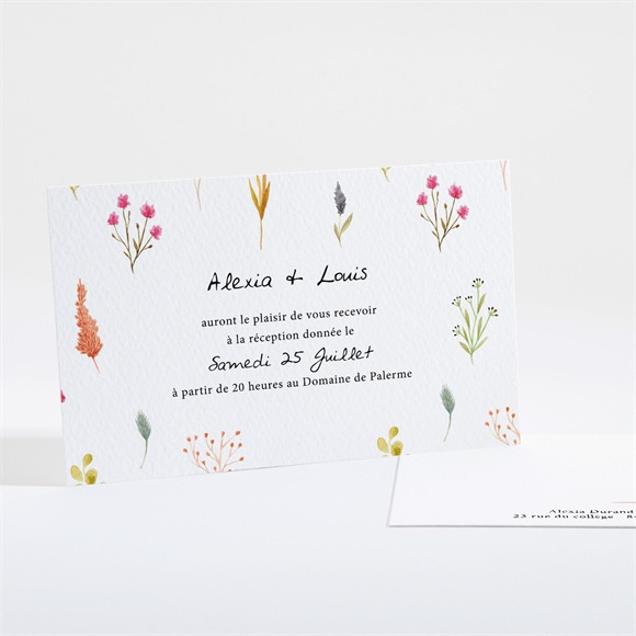 Carton d'invitation mariage Folie Printanière réf.N161127