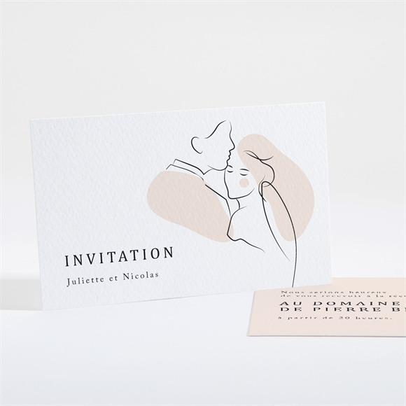 Carton d'invitation mariage Tendres réf.N161152