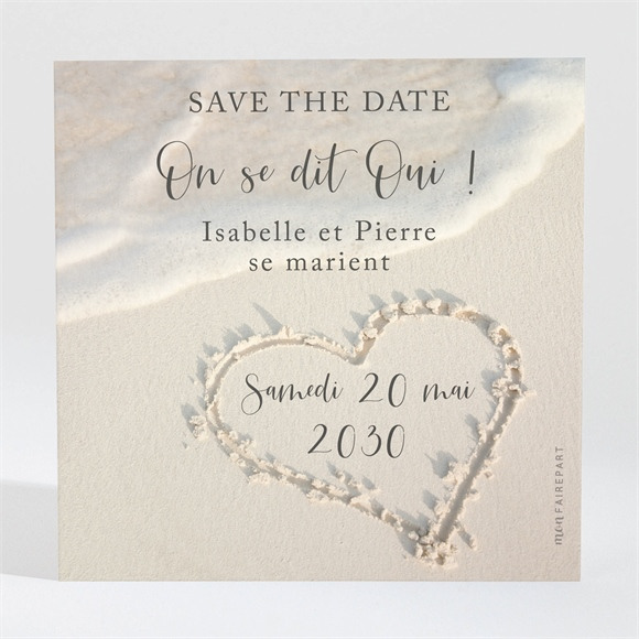 Save the Date mariage Dans le Sable réf.N3001808
