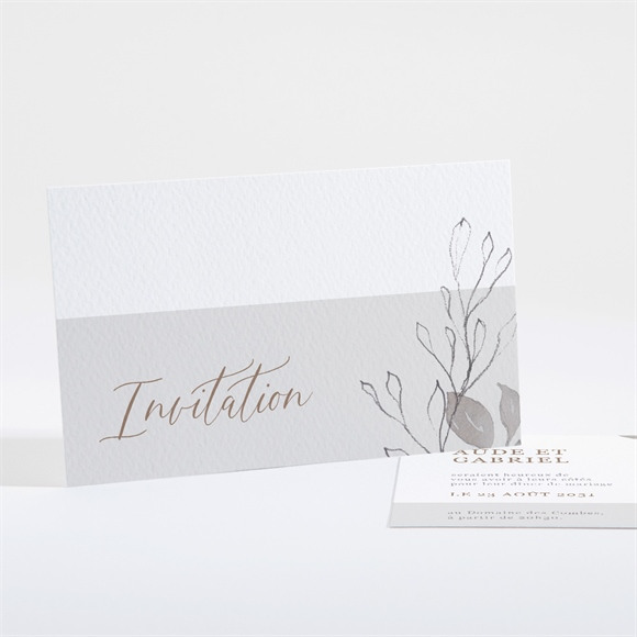 Carton d'invitation mariage Élégance réf.N161242
