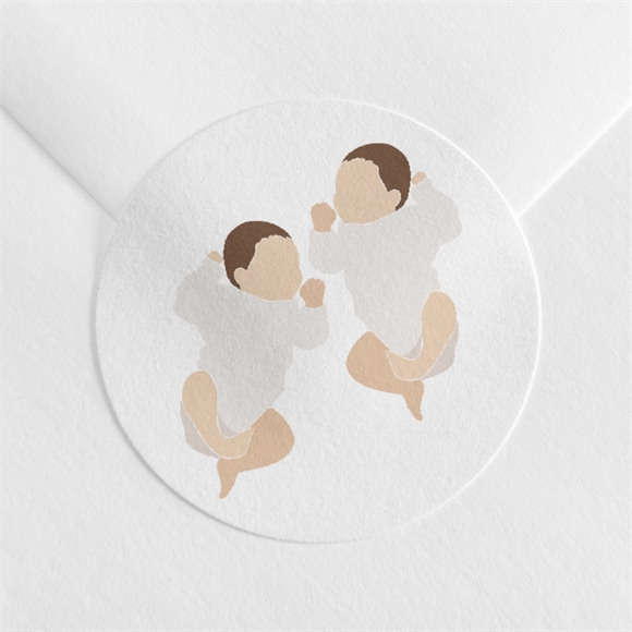 Sticker naissance Des jumeaux ! réf.N3601459