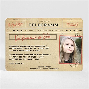 Einladung Kommunion Ref. N110227