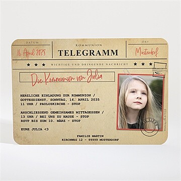 Einladung Kommunion Ref. N110228