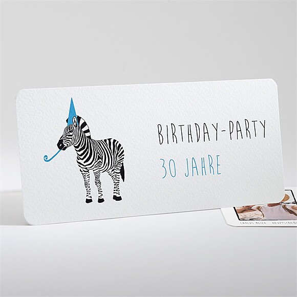 Geburtstagseinladung Verrücktes Zebra ref.N13142