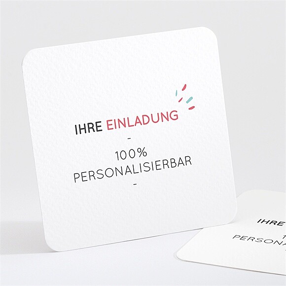 Geburtstagseinladung Blanco - 9,5x9,5cm (N301181) ref.N301181