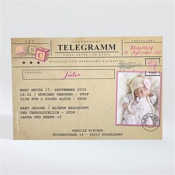 Geburtskarte Ref. N11016