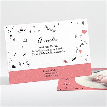 Dankeskarte Geburt Ref. N111218