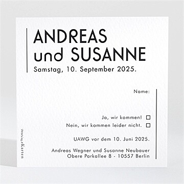Antwortkarte Hochzeit Ref. N3001565