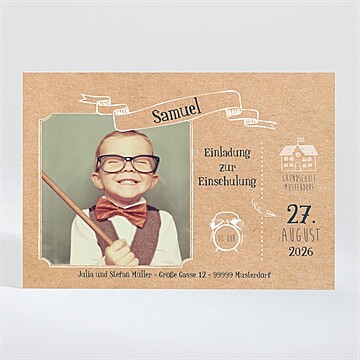 Einladungskarte Einschulung Ref. N110237