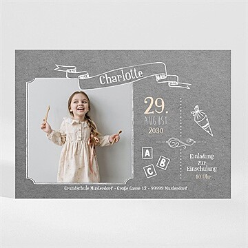 Einladungskarte Einschulung Ref. N110238