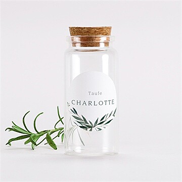 Glasfläschchen mit Korken Taufe ref. N3601388