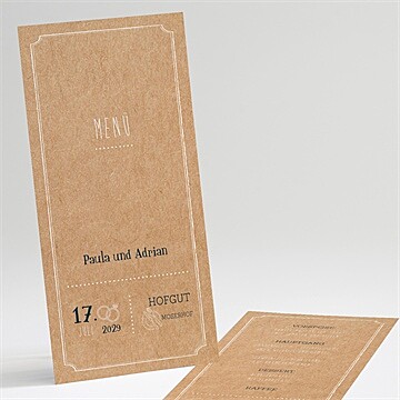 Menükarte Hochzeit Ref. N221246