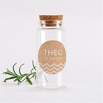 Glasfläschchen mit Korken Taufe ref. N3601389