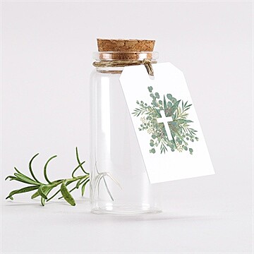 Glasfläschchen mit Korken Taufe ref. N291403