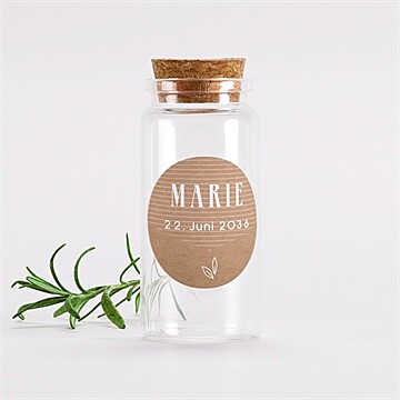 Glasfläschchen mit Korken Taufe ref. N3601383