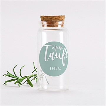 Glasfläschchen mit Korken Taufe ref. N3601392
