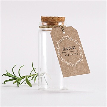 Glasfläschchen mit Korken Taufe ref. N291350
