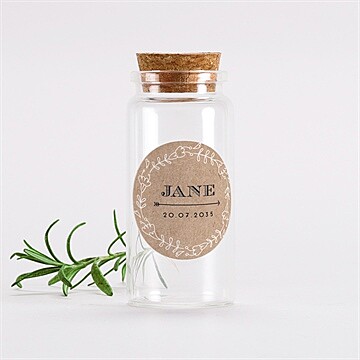 Glasfläschchen mit Korken Taufe ref. N3601381