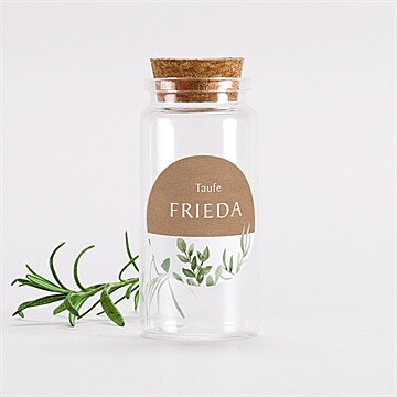 Glasfläschchen mit Korken Taufe ref. N3601385