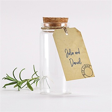 Glasfläschchen mit Korken Hochzeit ref. N291343