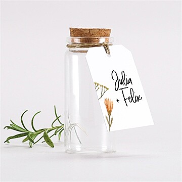 Glasfläschchen mit Korken Hochzeit ref. N291348