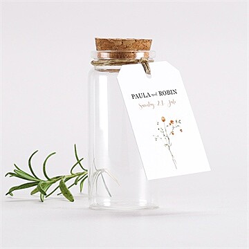 Glasfläschchen mit Korken Hochzeit ref. N291374