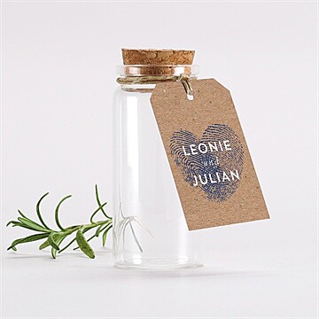 Glasfläschchen mit Korken Hochzeit ref. N291349